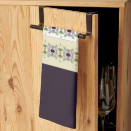 Mauve Floral Designed Geschirrtuch