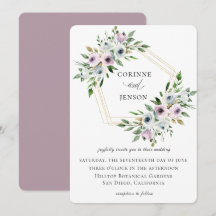 Mauve Floral Geometric Wedding