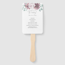 Mauve Floral Wedding Fächer