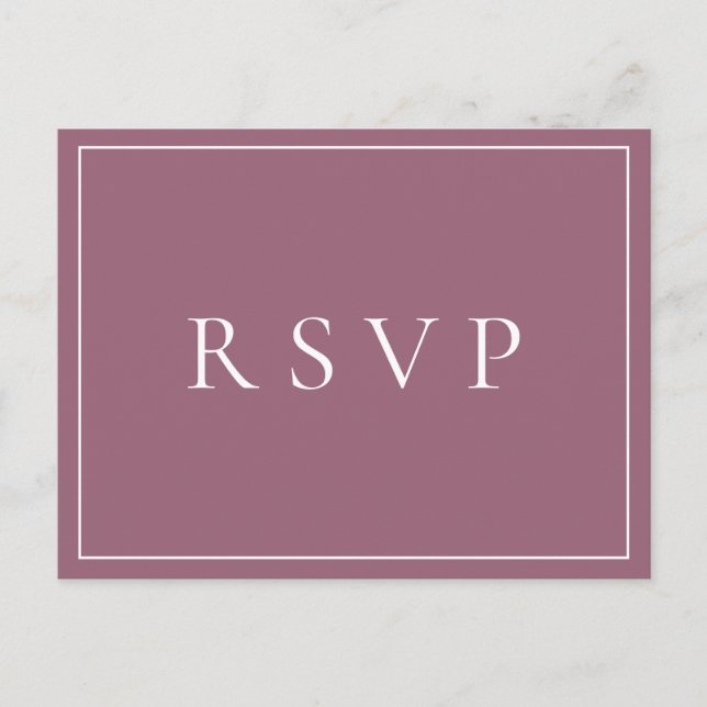 Mauve Floral Wedding RSVP Song Request Einladungspostkarte (Vorderseite)