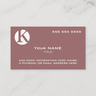 Mauve für das benutzerdefinierte Logo Visitenkarte