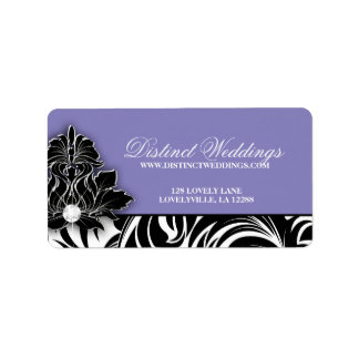 Mauve für das elegante Logo "Wedding Label Jewelry Adressaufkleber