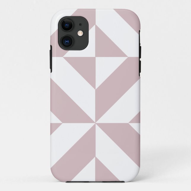 Mauve Geometric Deko Cube Pattern Case-Mate iPhone Hülle (Rückseite)