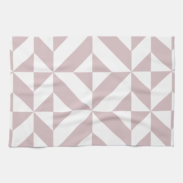 Mauve Geometric Deko Cube Pattern Geschirrtuch (Horizontal)