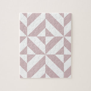 Mauve Geometric Deko Cube Pattern Puzzle