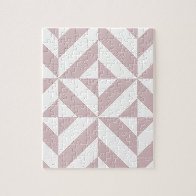 Mauve Geometric Deko Cube Pattern Puzzle (Vertikal)