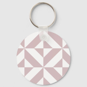 Mauve Geometric Deko Cube Pattern Schlüsselanhänger