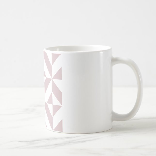 Mauve Geometric Deko Cube Pattern Tasse (Rechts)