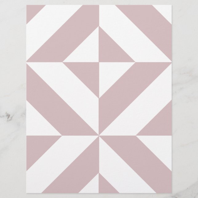 Mauve Geometric Deko Scrapbook Paper (Vorderseite)