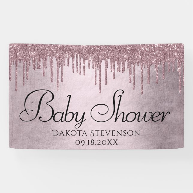 Mauve-Glitzer | Dusty Pink Melt Dusche Banner (Horizontal)