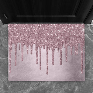 Mauve-Glitzer Dusty Pink Melt Shimmer Fußmatte