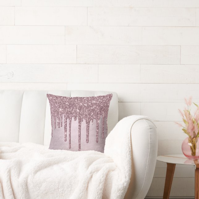 Mauve-Glitzer | Dusty Pink Melt Shimmer Kissen (Liege)
