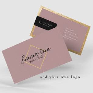 Mauve Gold Eleganter Luxus hinzufügen Ihr Logo Visitenkarte