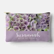Mauve & Green Hydrangea Blumenzubehör Pouch