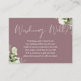 Mauve Greenery Floral wünschen gute Hochzeit Begleitkarte