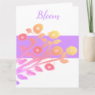 Mauve Happy Birthday Girlfriend Paper Card Karte