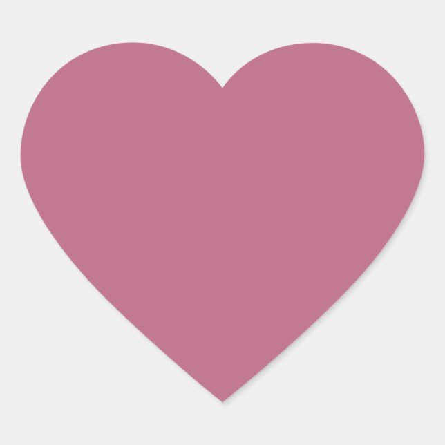 Mauve Heart Sticker (Vorderseite)