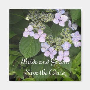 Mauve Hydrangea Save-the-Date-Karte Magnet