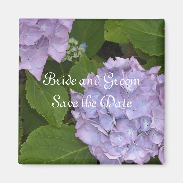 Mauve Hydrangea Save the Date Magnet (Vorne)