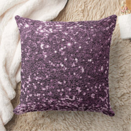 Mauve Imitats Sequin Glitzer Throw Kissen