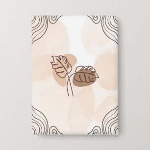 Mauve Leaf Bohemisches Design auf Schlüsselanhänge Button
