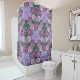 Mauve Lila und rosa Hydrangea Duschvorhang