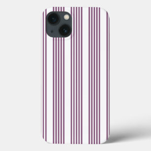 Mauve lila-weiß-Streifen Muster Case-Mate iPhone Hülle