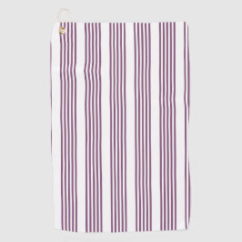 Mauve lila-weiß-Streifen Muster Golfhandtuch