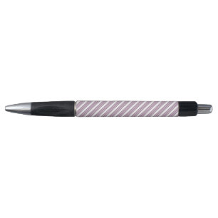 Mauve lila-weiß-Streifen Muster Kugelschreiber