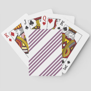 Mauve lila-weiß-Streifen Muster Spielkarten