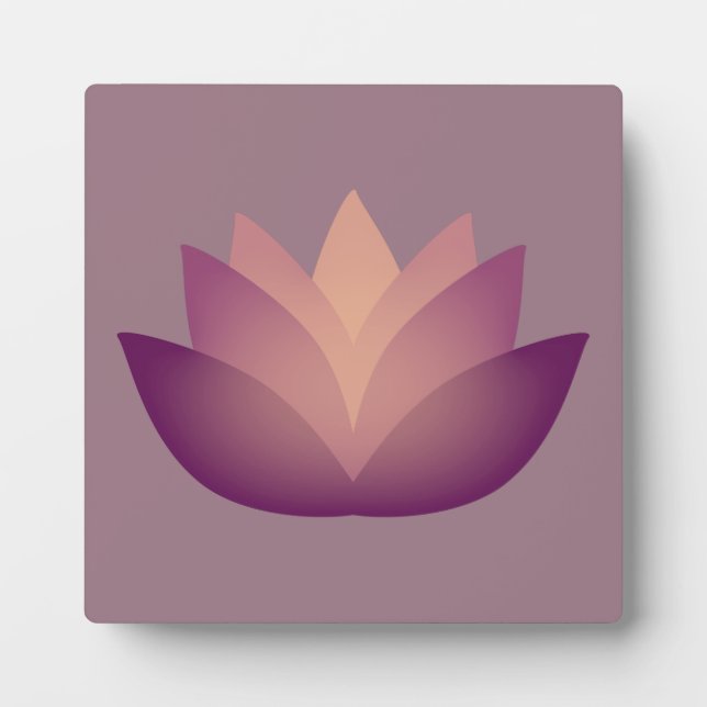 Mauve Lotus Blume Design Fotoplatte (Vorderseite)