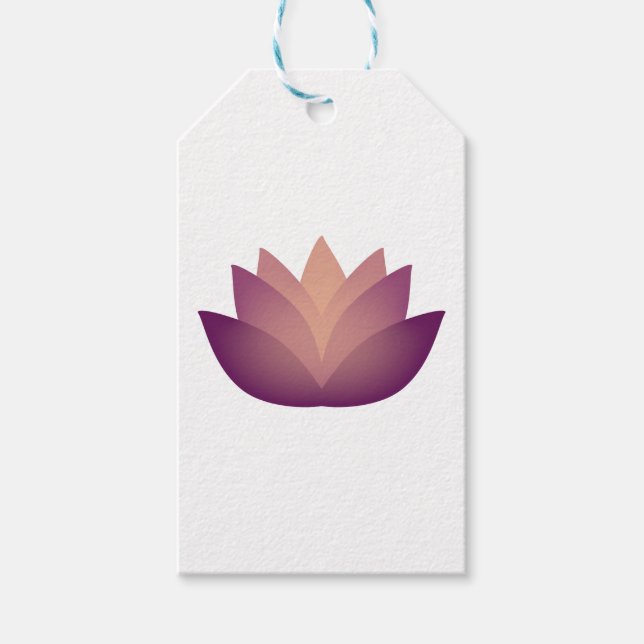 Mauve Lotus Blume Design Geschenkanhänger (Vorderseite)