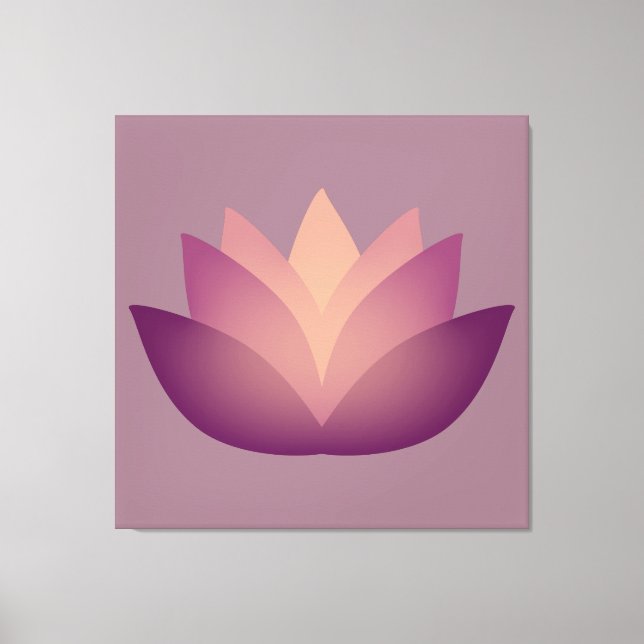 Mauve Lotus Blume Design Leinwanddruck (Vorderseite)
