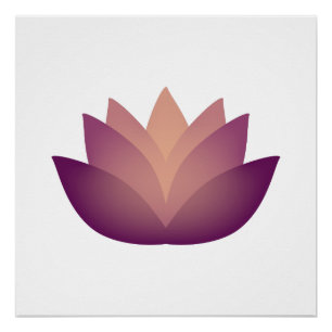 Mauve Lotus Blume Design Poster