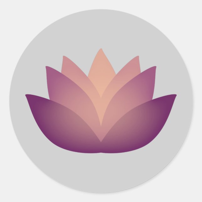 Mauve Lotus Blume Design Runder Aufkleber (Vorderseite)