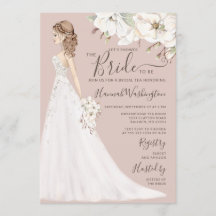 Mauve Magnolia Bride im Glitzer Gown Bridal Tea