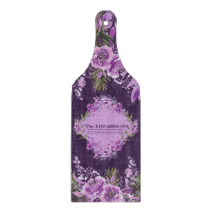Mauve Meadows: Ein Tapestry von Blume Cutting Boar Schneidebrett