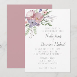 Mauve Meadows Einladung Hochzeit