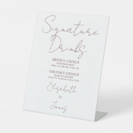 Mauve Minimalistische Skriptsignatur Drinks Sockelschild