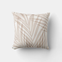 Mauve Minimalistische tropische Blätter Kissen