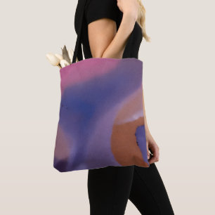 „Mauve Mirage Flow“ – Abstrakte Pink Blaue Pfirsic