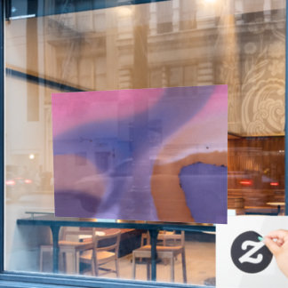 „Mauve Mirage Flow“ – Abstrakte Pink Blaue Pfirsic Fensteraufkleber