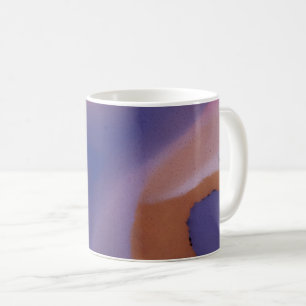 „Mauve Mirage Flow“ – Abstrakte Pink Blaue Pfirsic Kaffeetasse