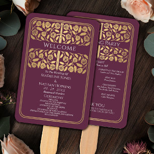 Mauve mittelalterliches goldenes Schwert königlich Fächer