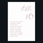 Mauve Modern Handgeschriebene Hochzeit Tischnummer<br><div class="desc">Diese moderne Tischnummer-Karte verfügt über ein handgeschriebenes Mauve-Skript und eine minimalistische Typografie. Personalisieren Sie diese,  indem Sie Ihre Daten hinzufügen. Diese Tischkarte ist ideal für Hochzeiten,  Brautpartys,  Babyduschen und andere Veranstaltungen.</div>