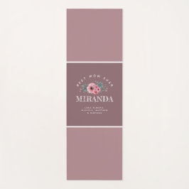 Mauve Monogram Beste Mama je Personalisierter Yogm Yogamatte
