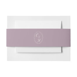 Mauve Monogram Wedding Belly Band