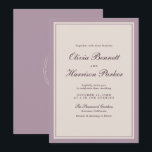 Mauve Old Money Wedding Invitation Einladung<br><div class="desc">Mauve Old Money wedding invitation for a timeless luxury wedding celebration. This elegant dusty mauve invitation reflects classic Old Money aesthetics and refined European estate style, perfect for a sophisticated romantic bride. Ideal for vineyard weddings, garden estates, and elegant fall ceremonies. Style with velvet ribbons, gold frames, wax seals, and...</div>