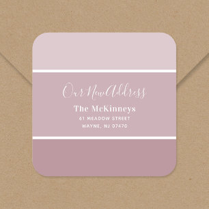 Mauve Paint Swatch neue Adresse Quadratischer Aufkleber