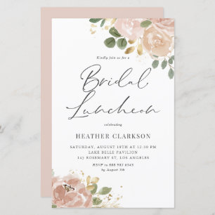 Mauve Peach Blume Bridal Luncheon